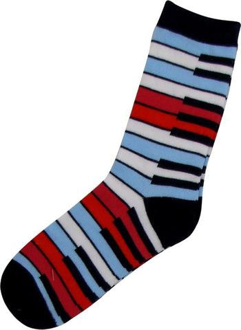 Adult Socks, Keyboard , Blue Rainbow