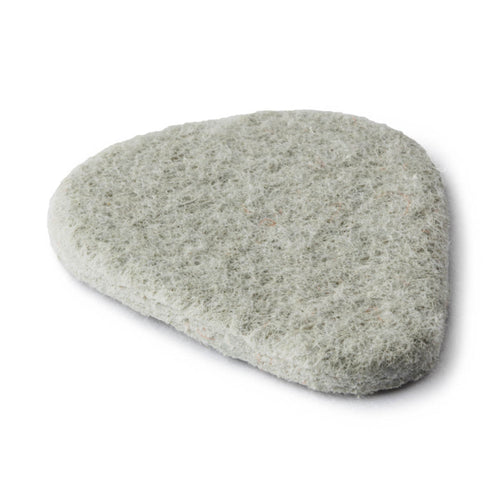 Gray triangular pick on a white background