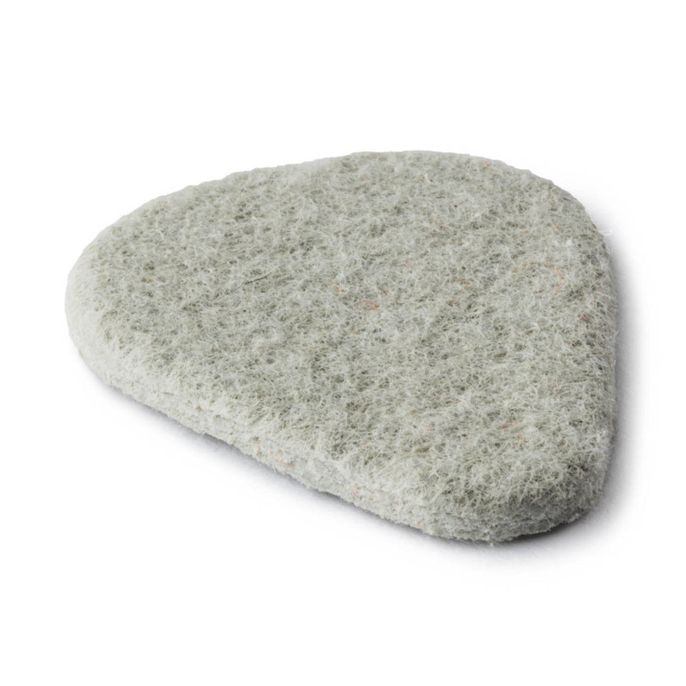 Gray triangular pick on a white background