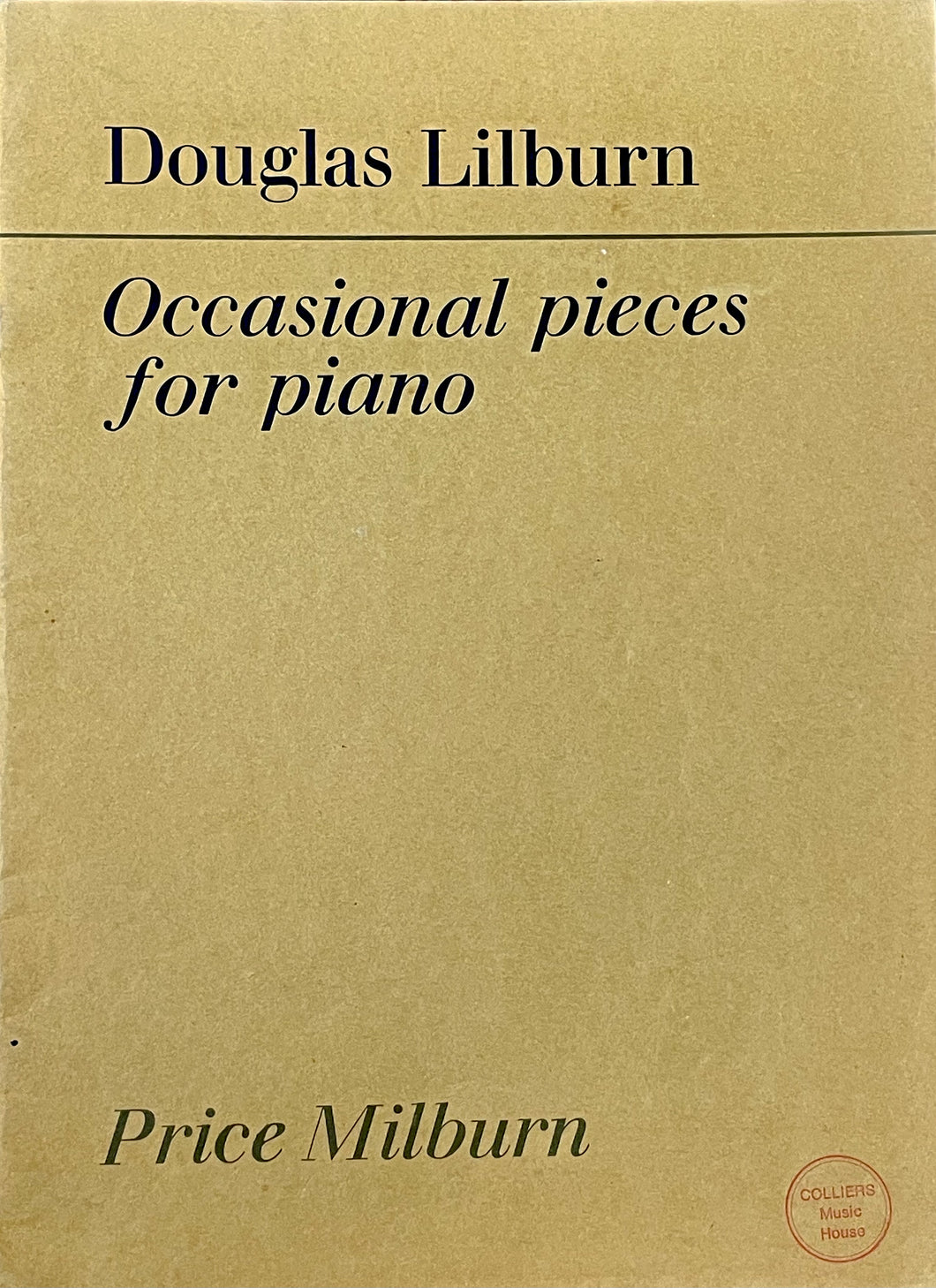 Douglas Lilburn, Occasional Pieces for Piano