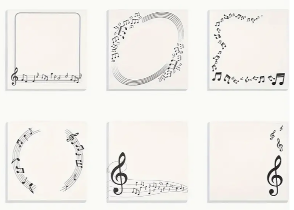 Music Themed Post It Notepad