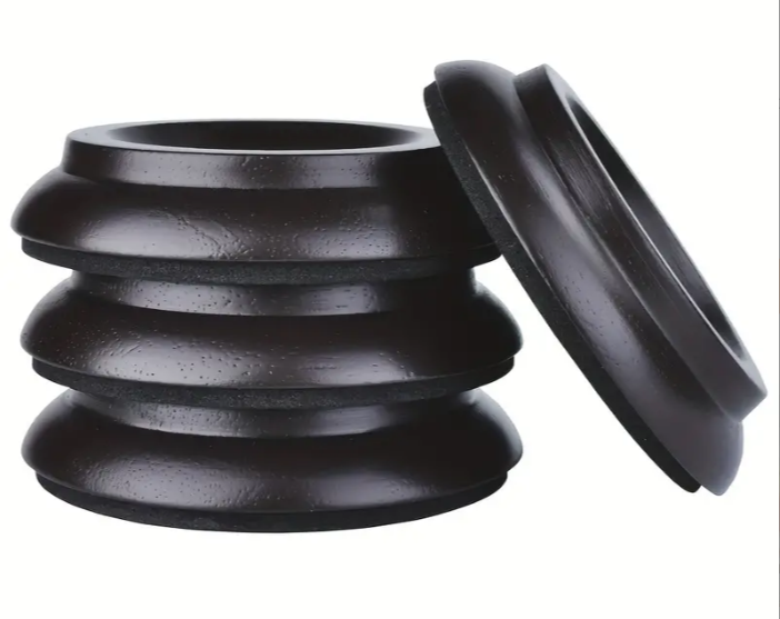 Black Satin Castor Cups for Upright Piano