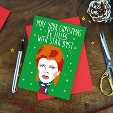 Load image into Gallery viewer, Cath Tate - David Bowie-Star Dust - Christmas Card
