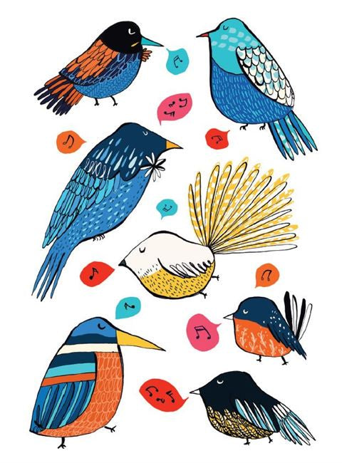Carla Martel Birds Tweeting Card